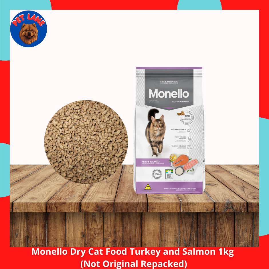 Monello Dry Cat Food Salmon And Chicken 1kg Repacked (Not Original Packaging)