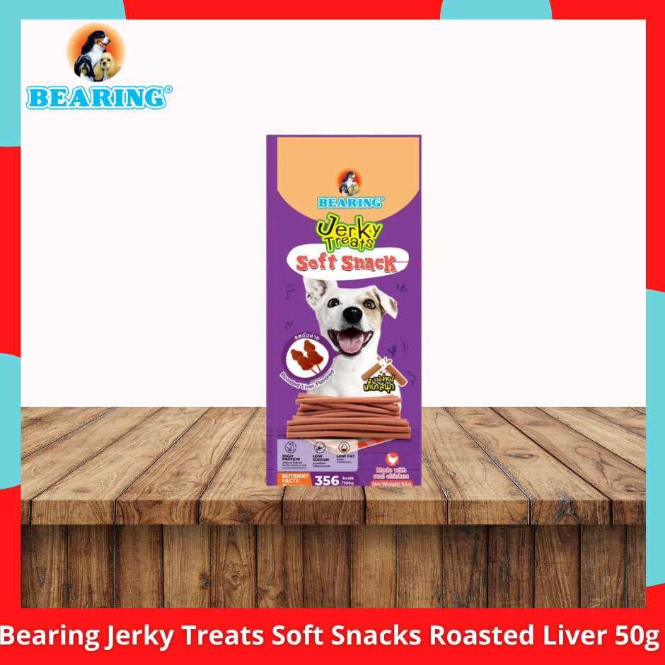 Bearing Jerky Treats Soft Snacks 50g / 80g  Beef &amp; Liver l Milk l Roasted Liver l Lamb l Cheese