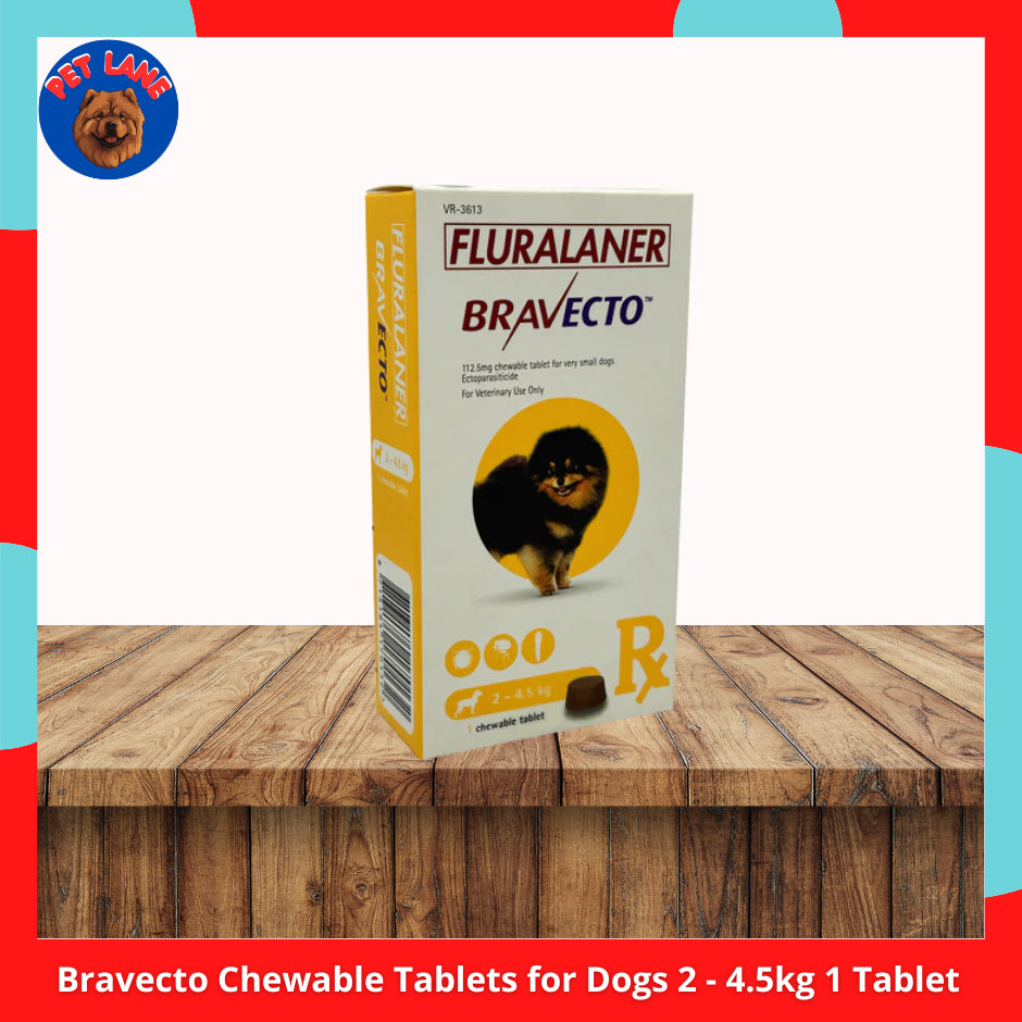Bravecto Chewable Tablets for Dogs Anti-Tick Flea 1 Tablet