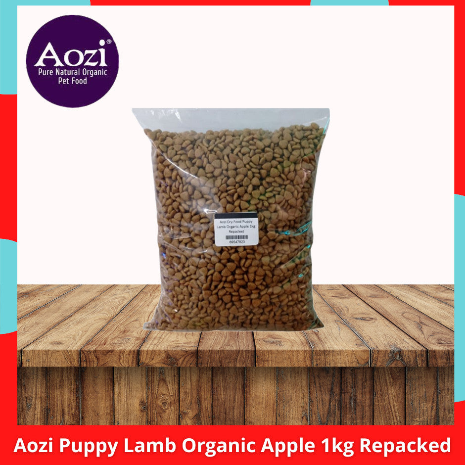 Aozi Adult 1kg Repacked Puppy Lamb Organic Apple l Adult Lamb Organic Apple