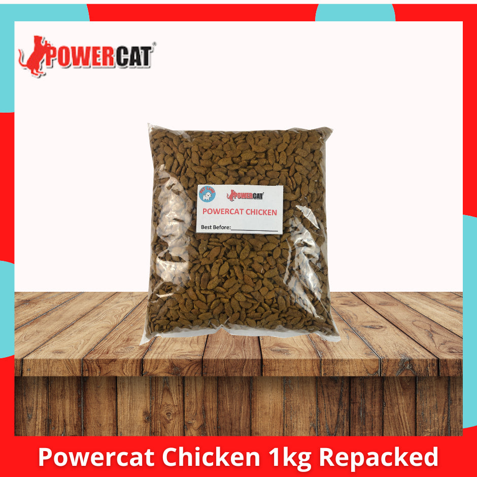 PowerCat Dry Cat Food 1kg Repacked Kitten l Tuna l Fish
