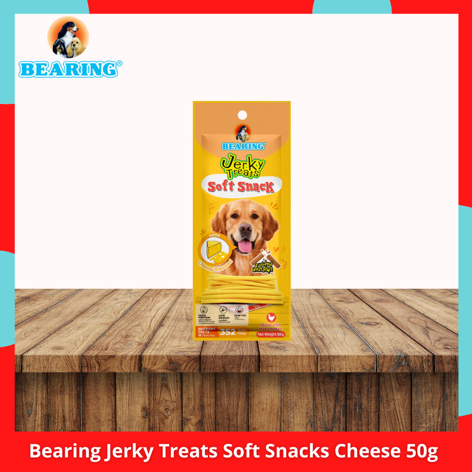 Bearing Jerky Treats Soft Snacks 50g / 80g  Beef &amp; Liver l Milk l Roasted Liver l Lamb l Cheese