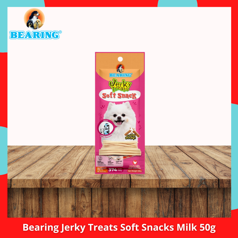 Bearing Jerky Treats Soft Snacks 50g / 80g  Beef &amp; Liver l Milk l Roasted Liver l Lamb l Cheese