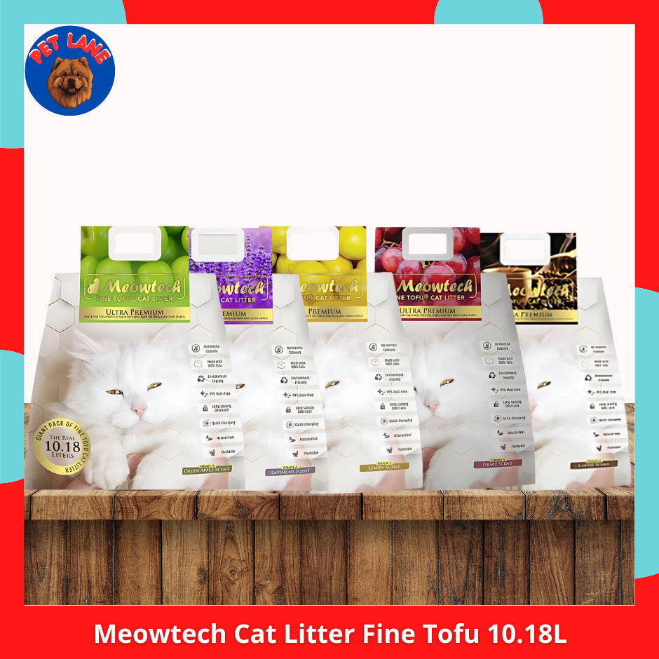 Meowtech Cat Litter Fine Tofu 10.8L Apple l Coffee l Lavender l Lemon