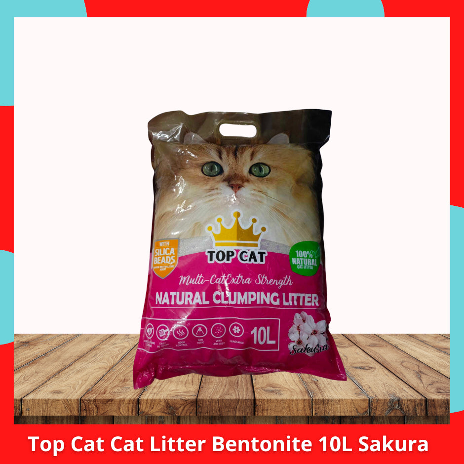 Top Cat Litter Bentonite 10L Lemon l Lavender l Coffee l Green Tea l Sakura