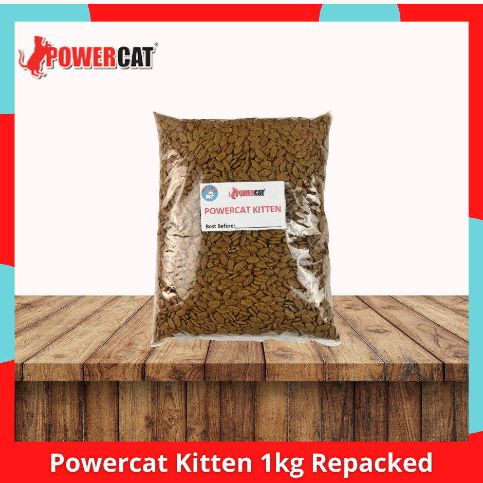 PowerCat Dry Cat Food 1kg Repacked Kitten l Tuna l Fish