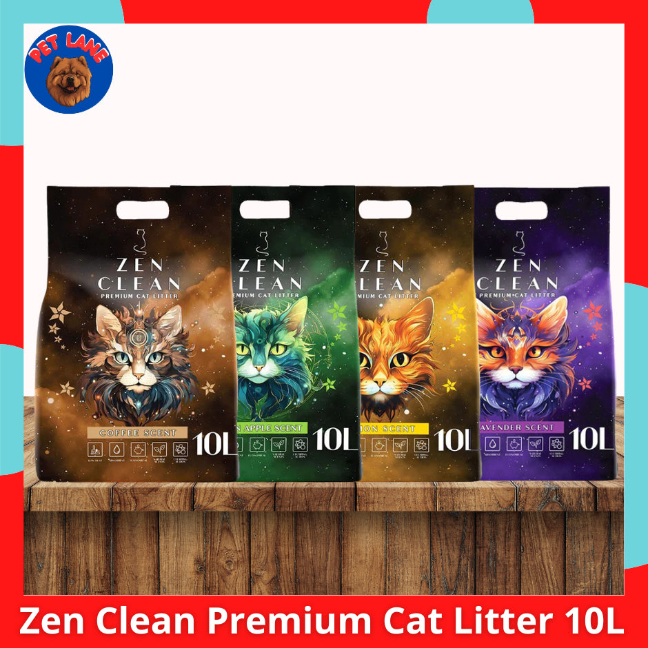 Zen Clean Cat Litter 10L l Lavender l Lemon l Apple l Coffee